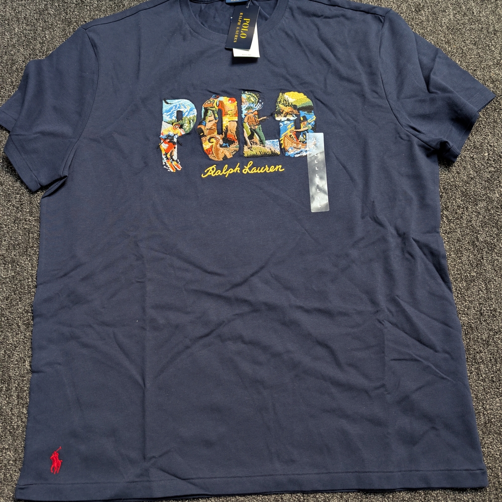 Ralph Lauren Men's Navy Blue T-Shirt